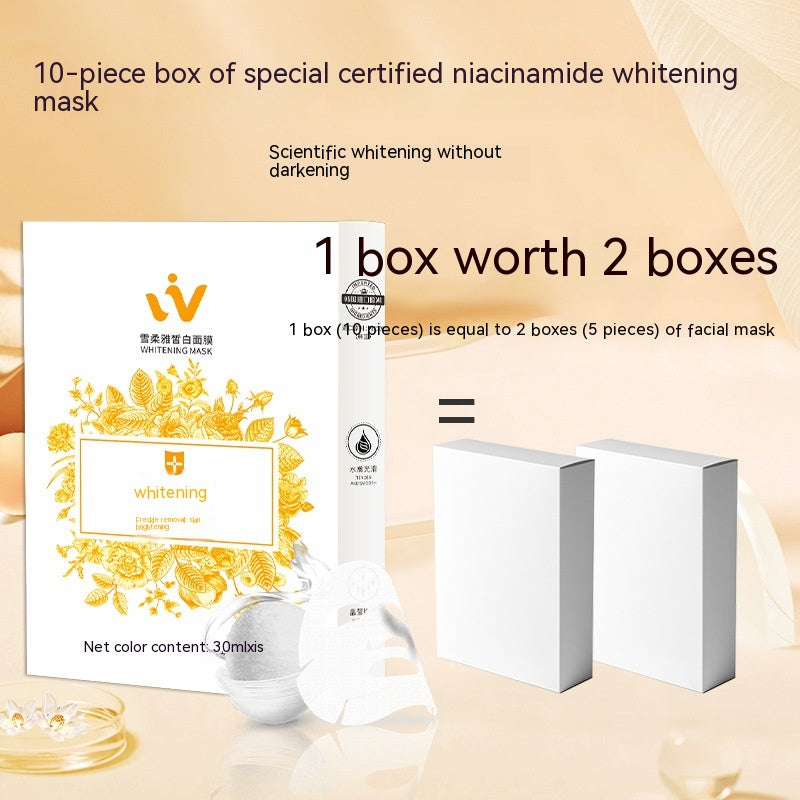 10 PCs Boxed Nicotinamide Whitening Mask Patch Moisturizing