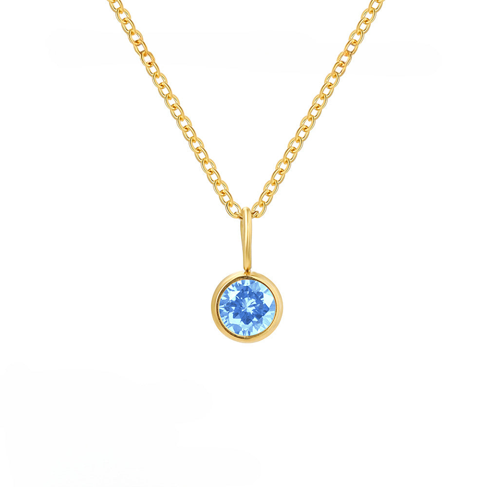 Fashion Personality Element Birthstone Necklace