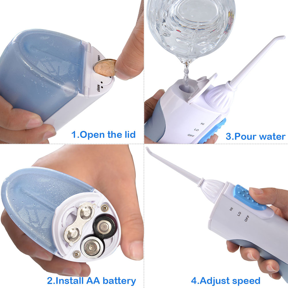 Oral Irrigator Portable Water Dental Flosser Water Jet Cleaning Tooth Mouthpiece Mouth Denture Cleaner Teeth Brush Tools