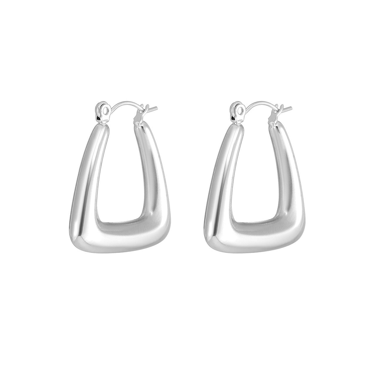 2023 New Europe And The United States INS Fashion Wild U-shaped Hollow Earrings Cold Wind Simple Senior Stainless Steel Earrings Female