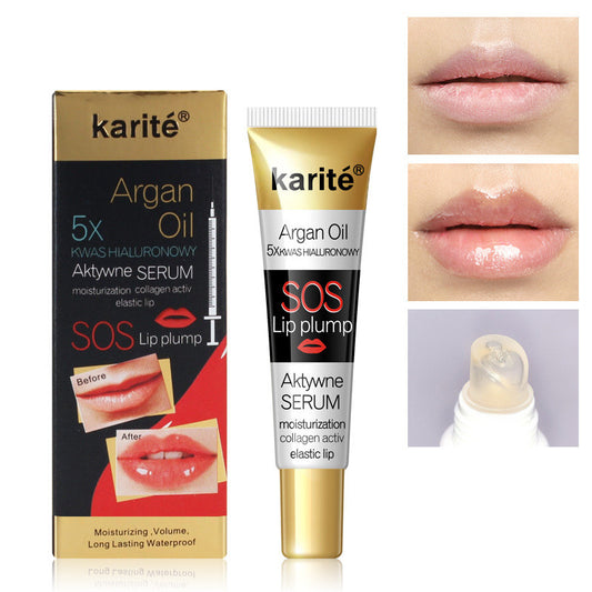 Lip  glaze with transparent lips